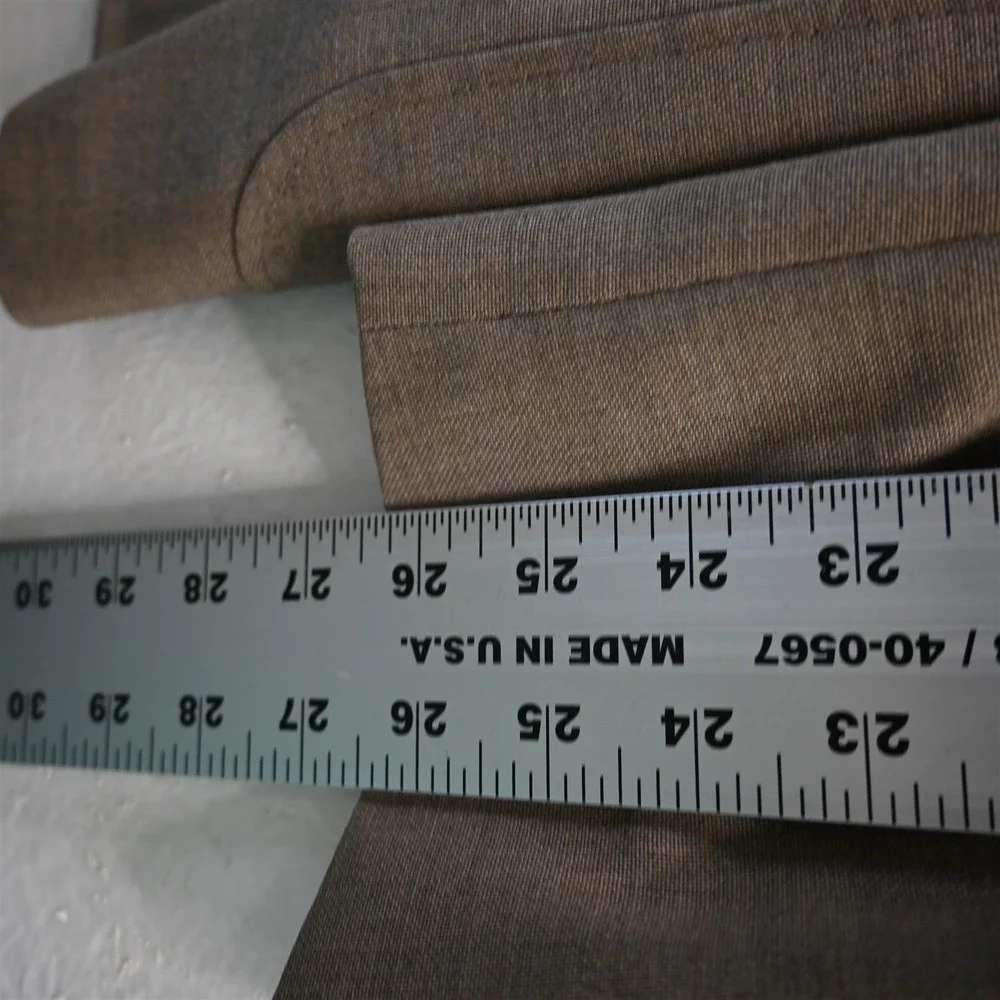 Vtg Stafford 48L Brown Gold Button‎ Hopsack Mens Blazer Suit Jacket Sport Coat